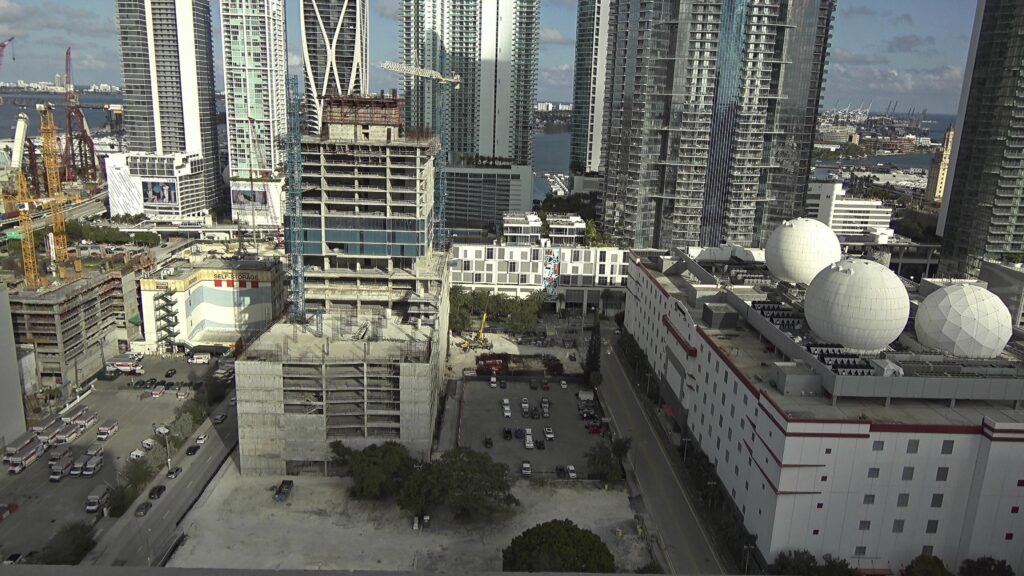 Stalled site of Legacy Miami Worldcenter. Taken February 2024