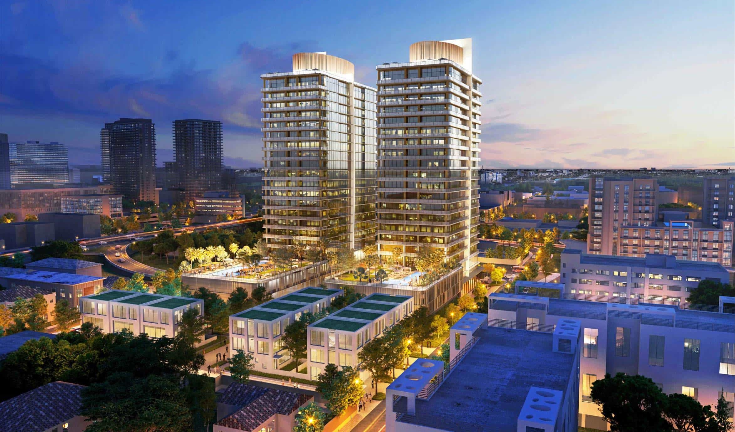 Twin tower condo project planned by Kolter Urban and designed by Arquitectonica at 3801 Biscayne Blvd.