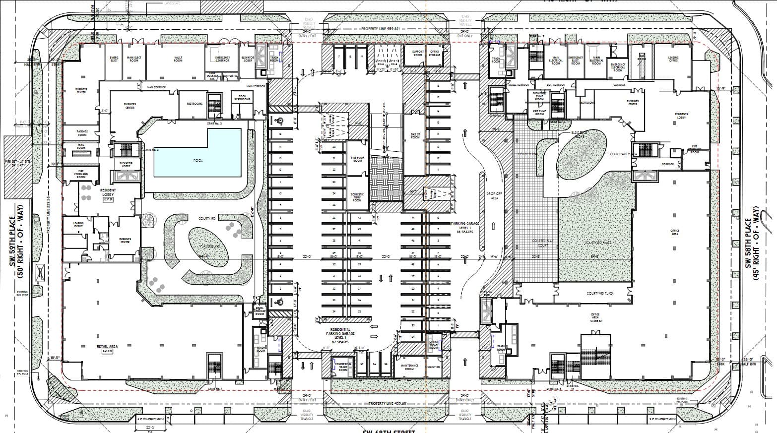 Site plan of Gallery at SoMi Parc.