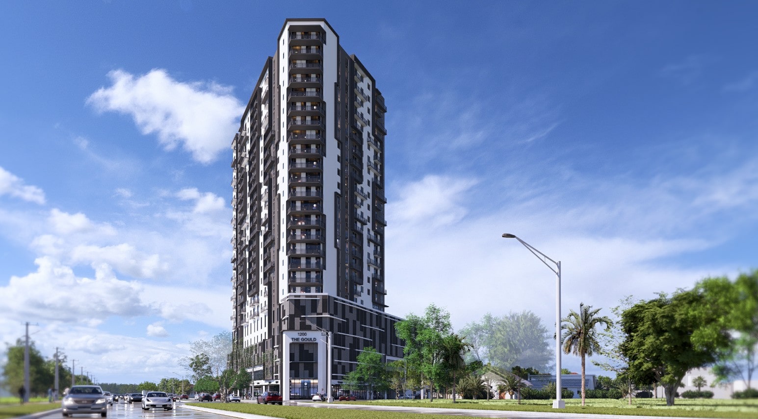 Gould's tallest building at the corner of S Dixie Hwy & SW 214 St by RCC Developers and Designed by Modis Architects.