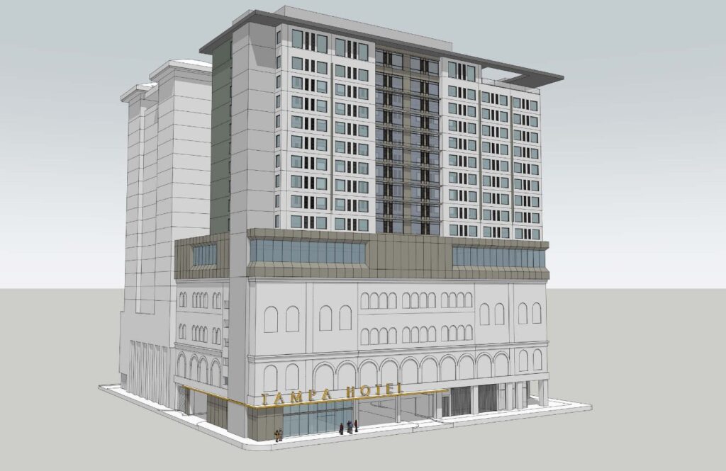 The 'Tampa Hotel', an expansion of Embassy Suites.