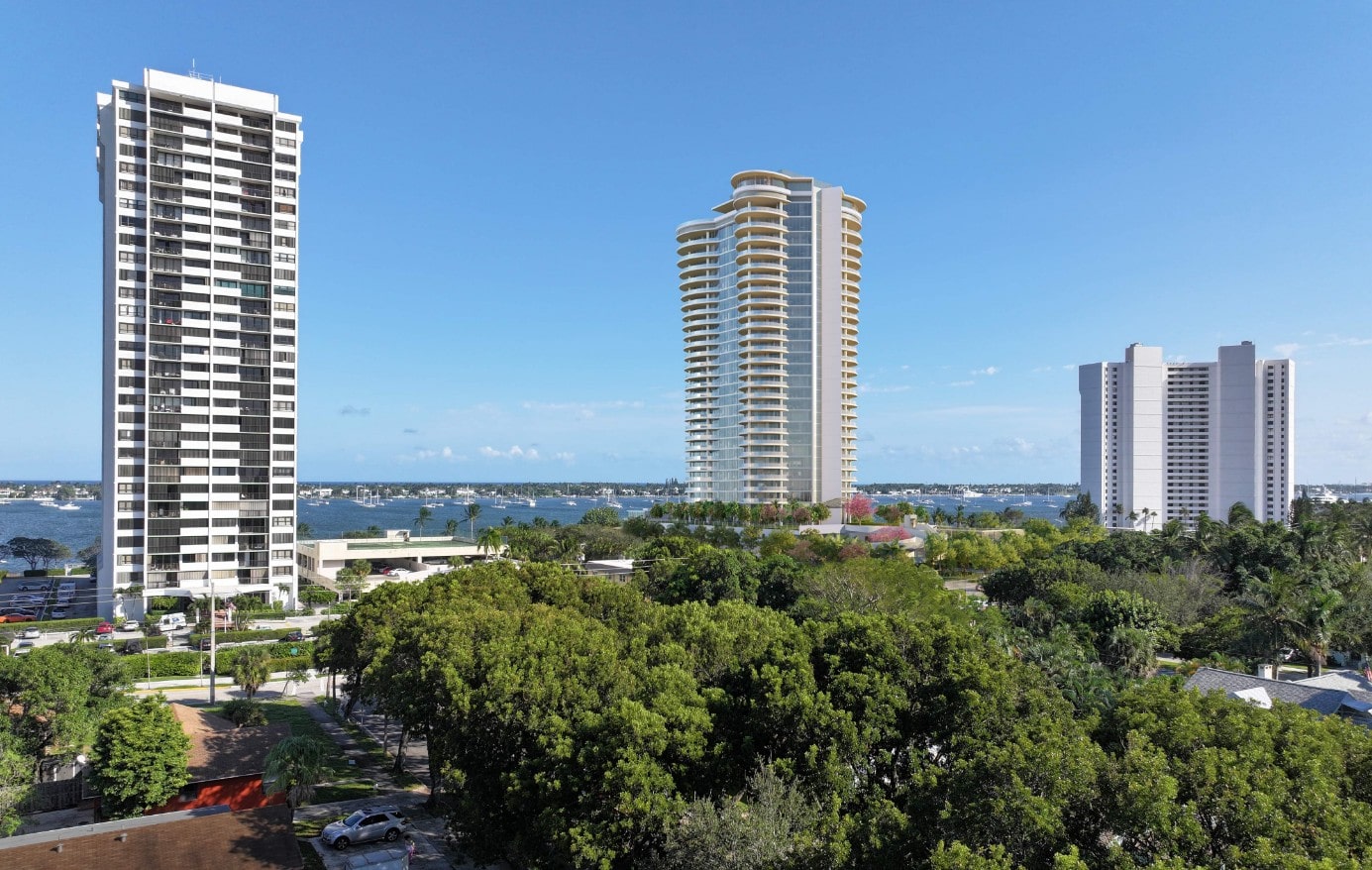 5400 North Flagler condo project by Great Gulf. Designed by Safdie Architects and Spina O'Rourke Partners.
