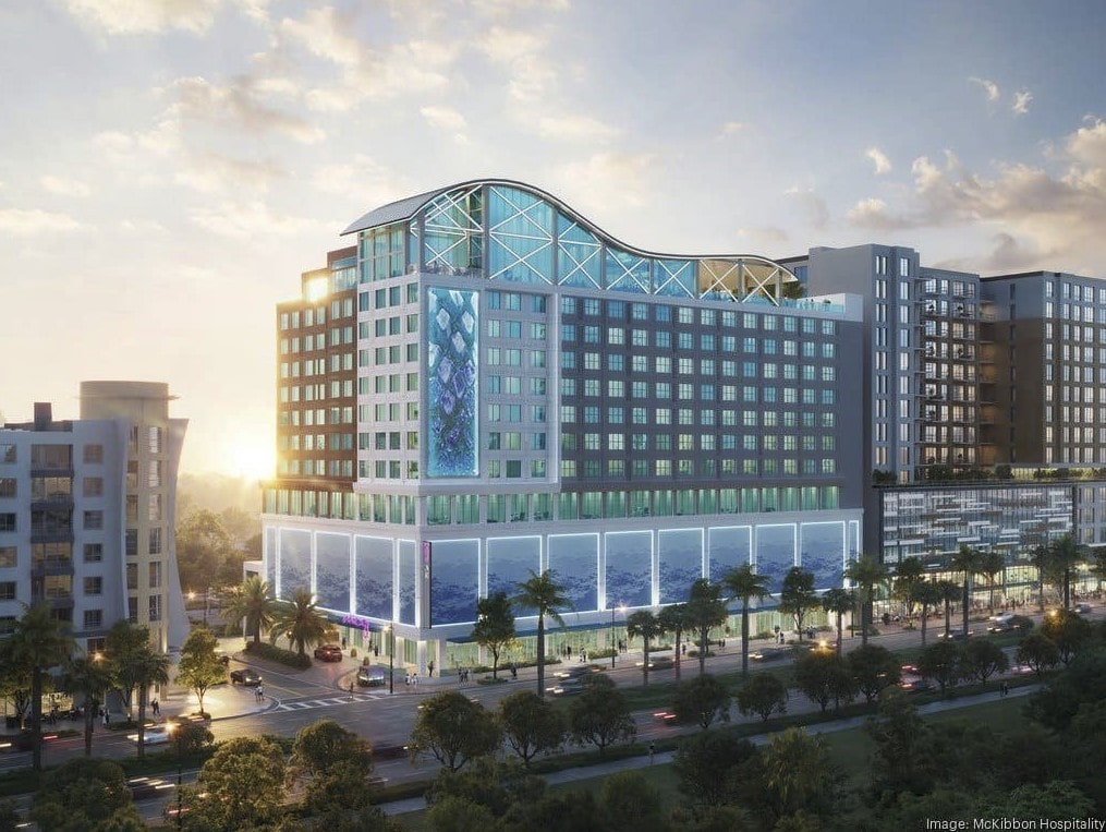 Dual-Branded AC Hotel and Moxy by Marriot planned for 111 N Meridian Ave. Developed by McKibbon Hospitality.