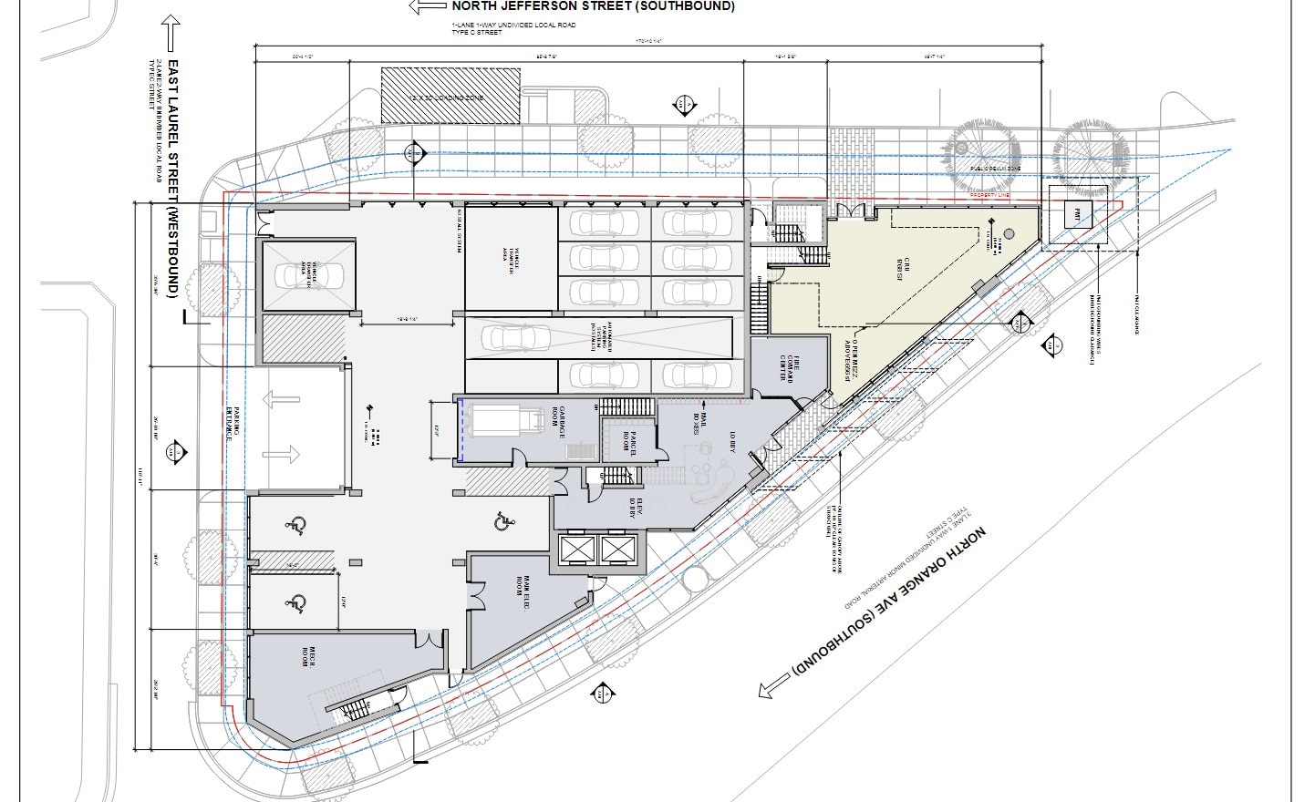 Site plan for The Gaspar at 1307 N Jefferson St.