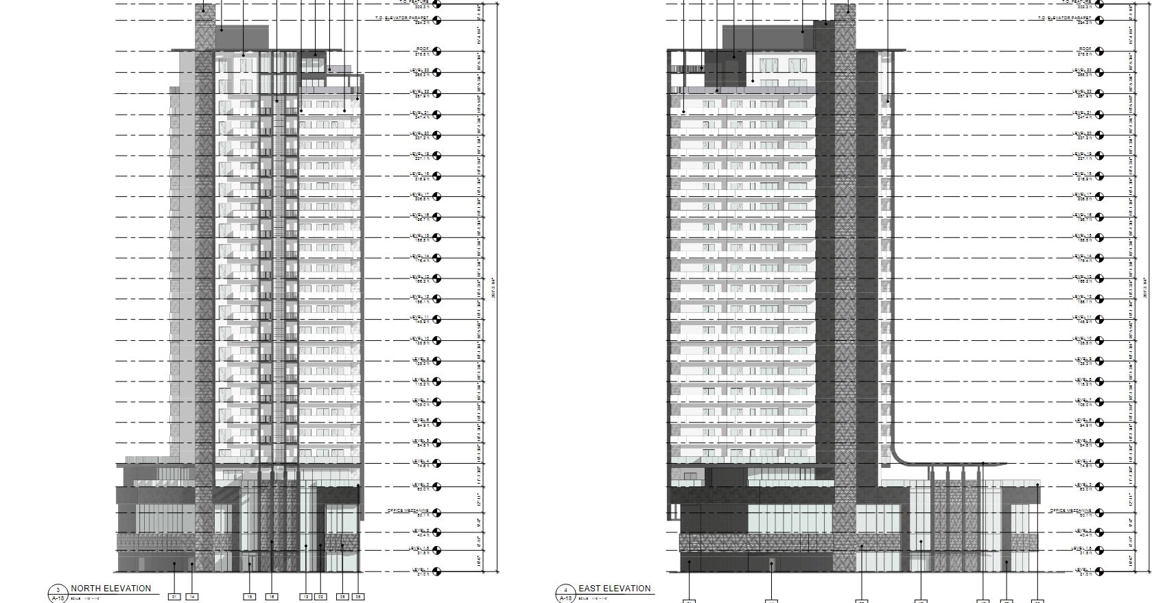 Full elevations for The Gaspar, located at 1307 N Jefferson St.