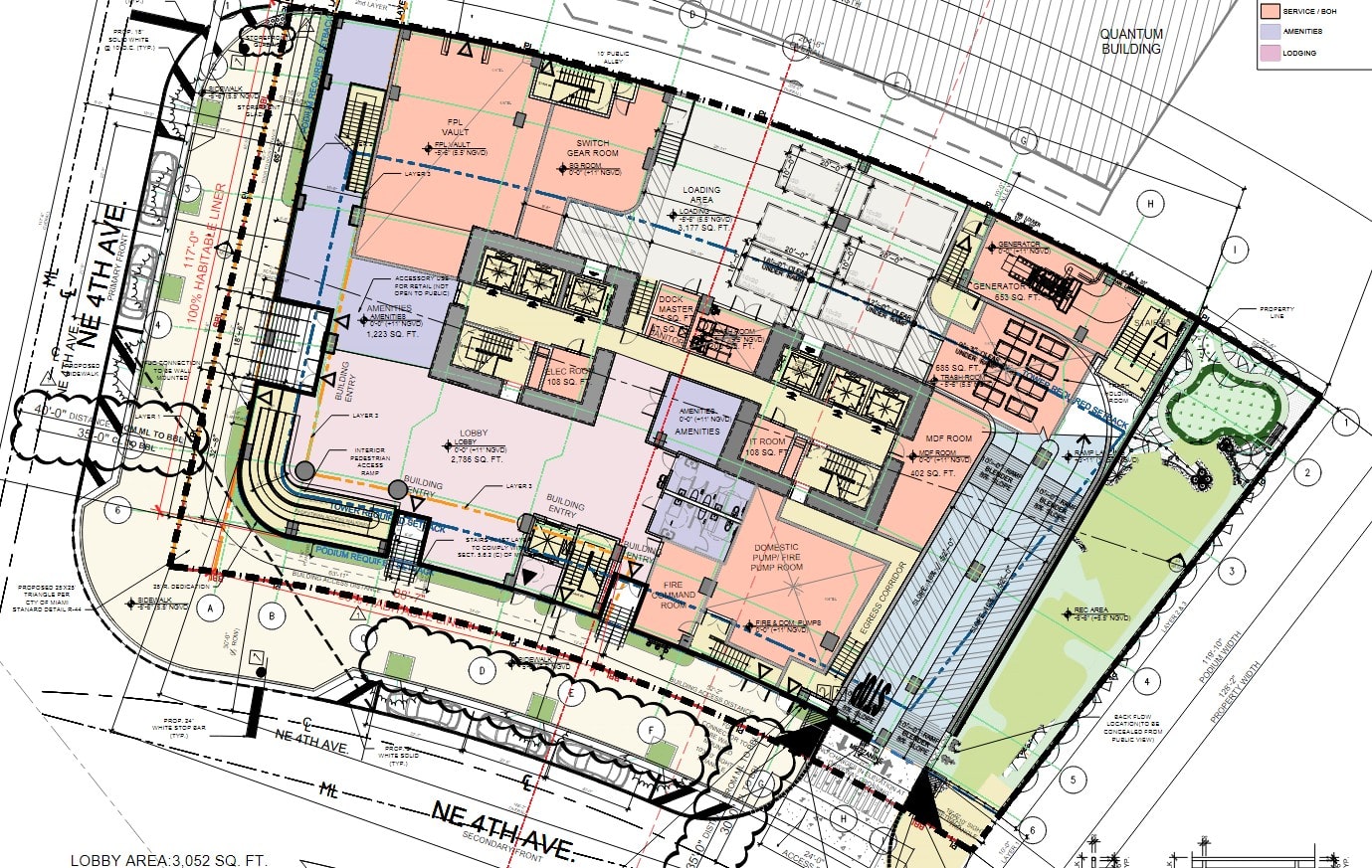 Site plan of Edge House at 1825 NE 4th Ave.