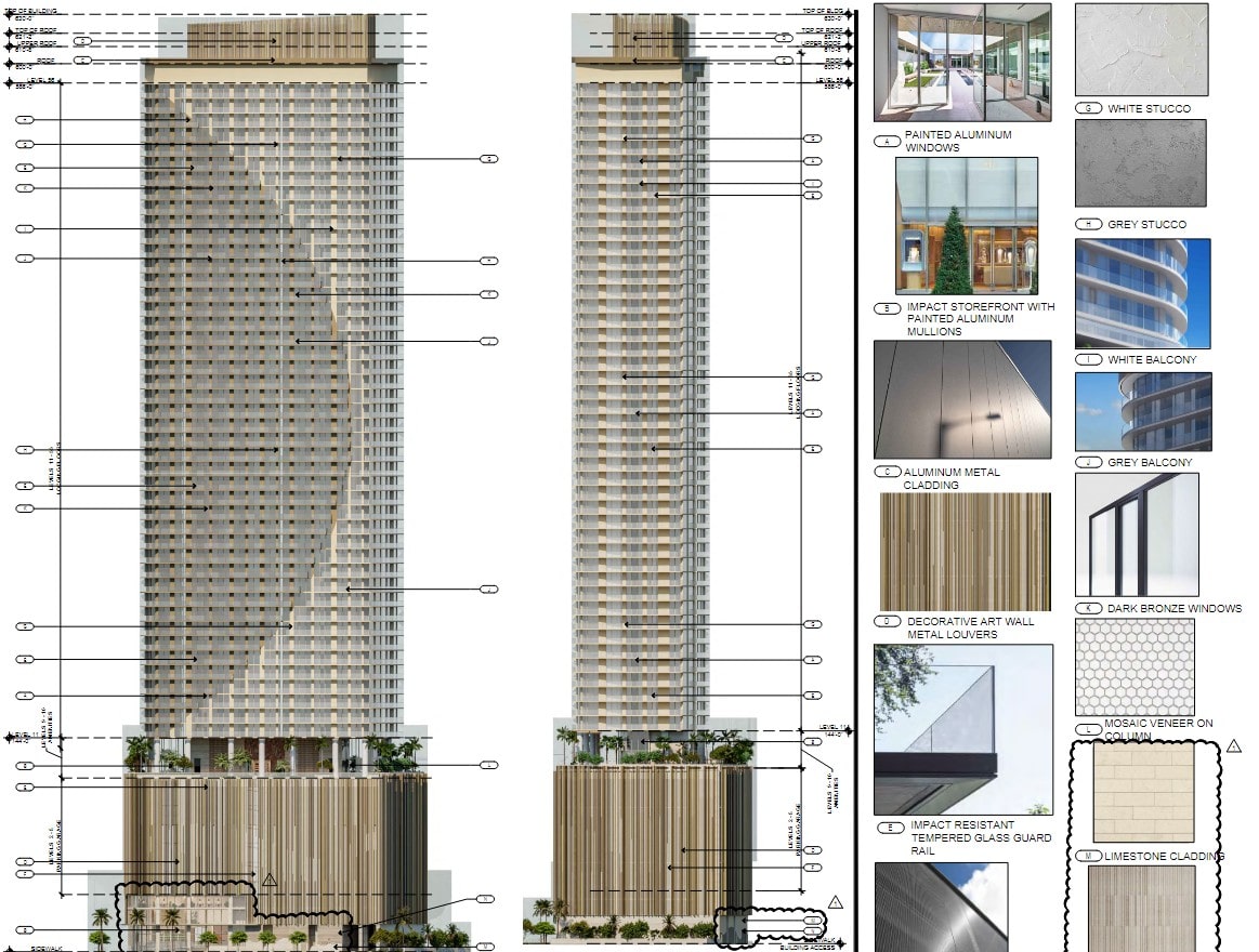 Elevations for Edge House at 1825 NE 4th Ave.