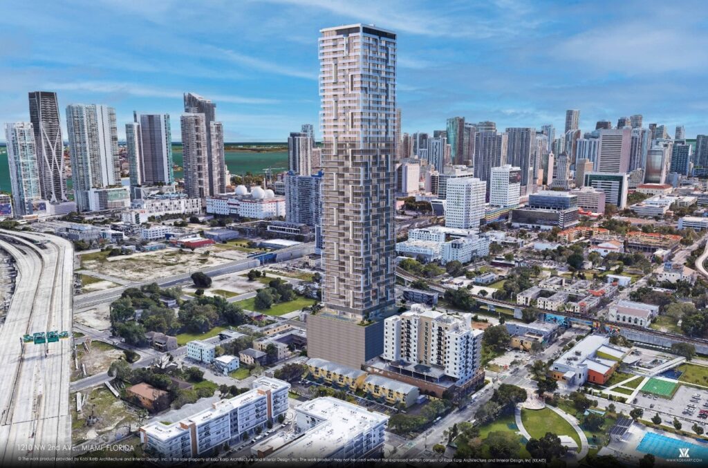 55-Story Tower Proposed at 1210 NW 2nd Ave in Overtown, Possible Through the Live Local Act