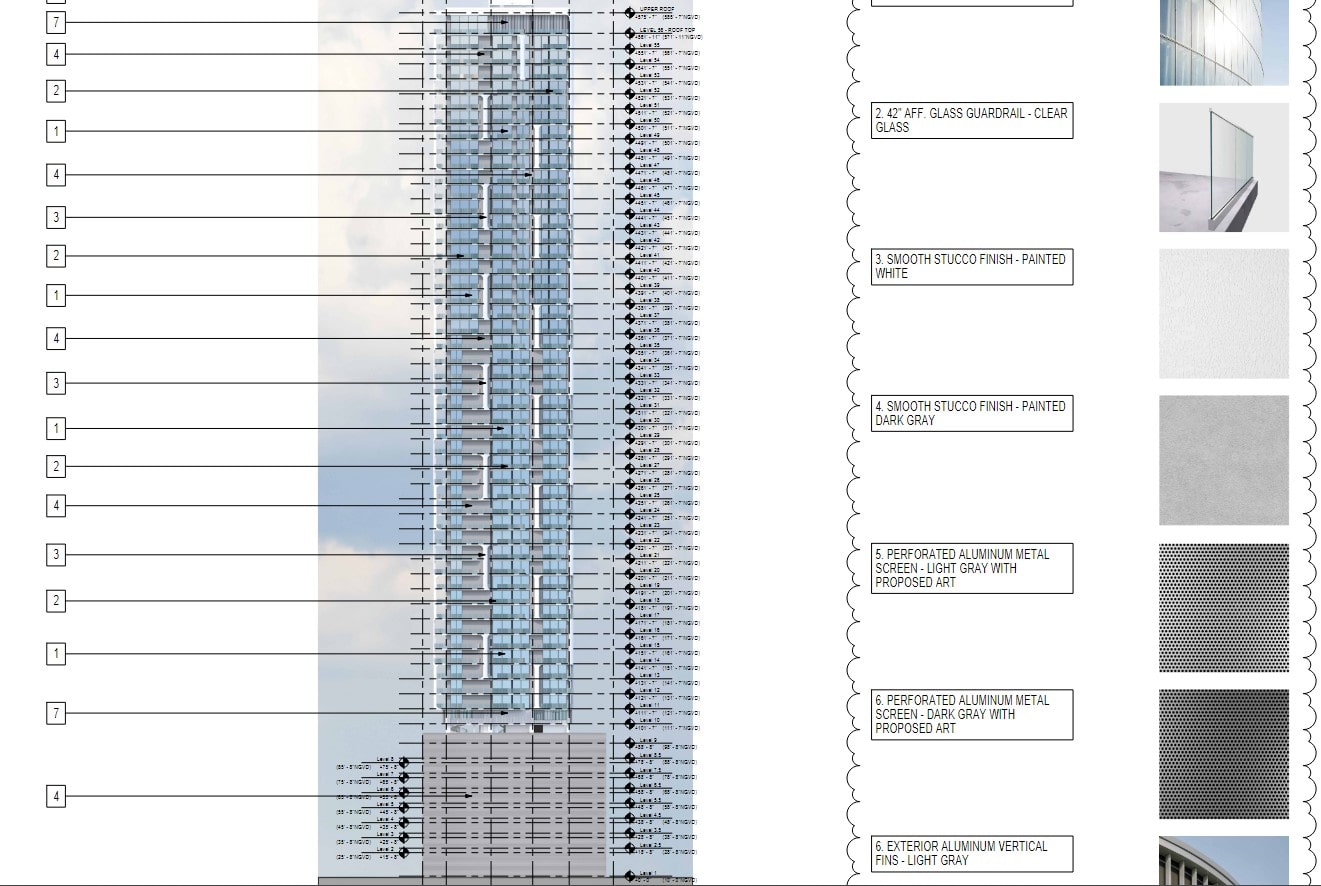 Elevation of the building.