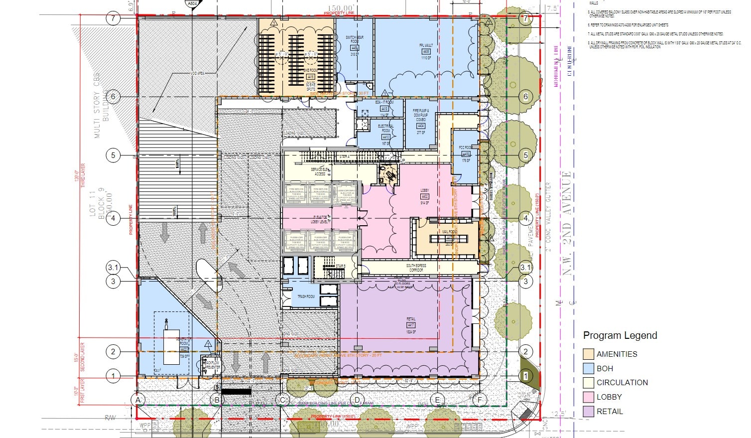 Site plan of 1210 NW 2nd Ave.