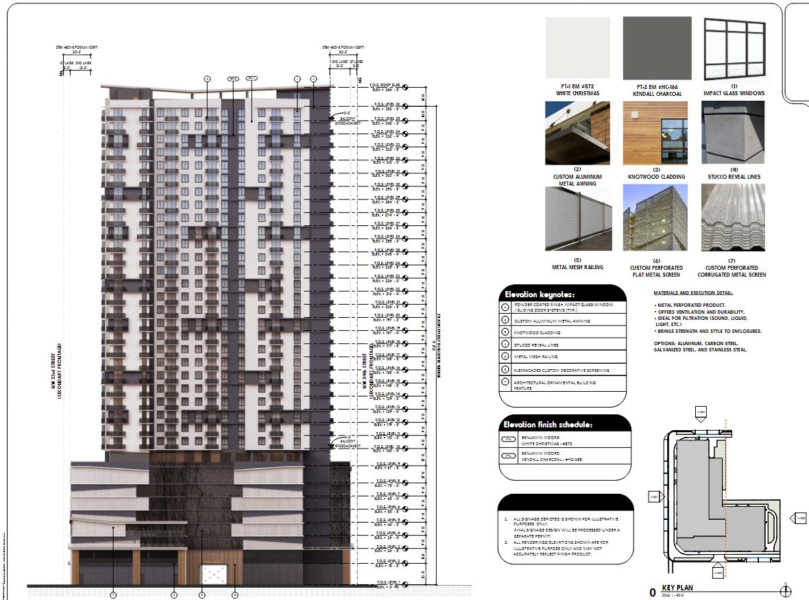 Miami's Urban Development Review Board Approves ABH Developer's Wyn Park Development 8 Elevations of the development, located at 3327 NW 2nd Ave.