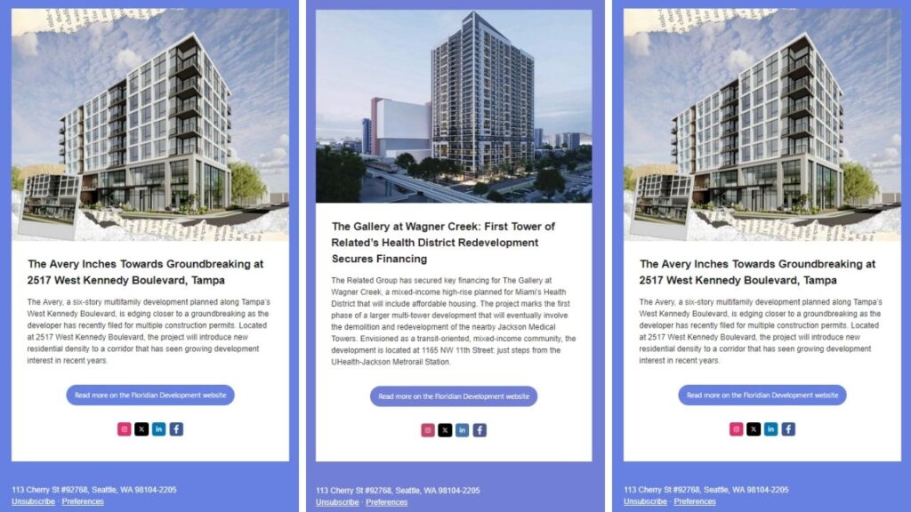 Announcing the Floridian Development Newsletter: Daily Updates on Florida’s Growth