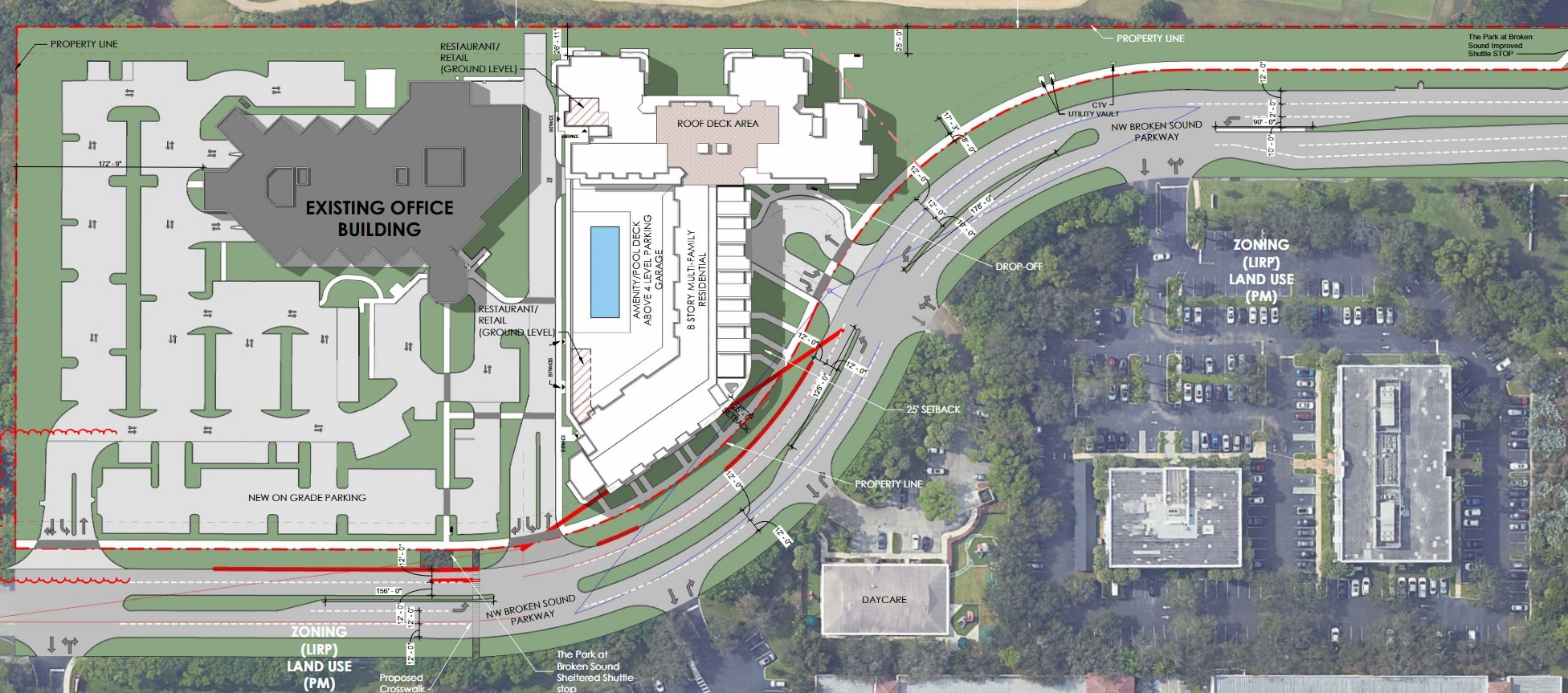 Site context for 6111 NW Broken Sound Parkway.