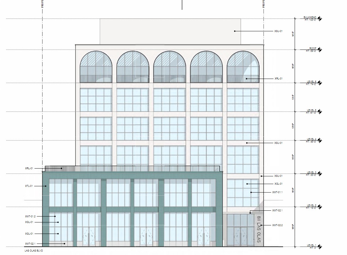 Elevation of the structure.