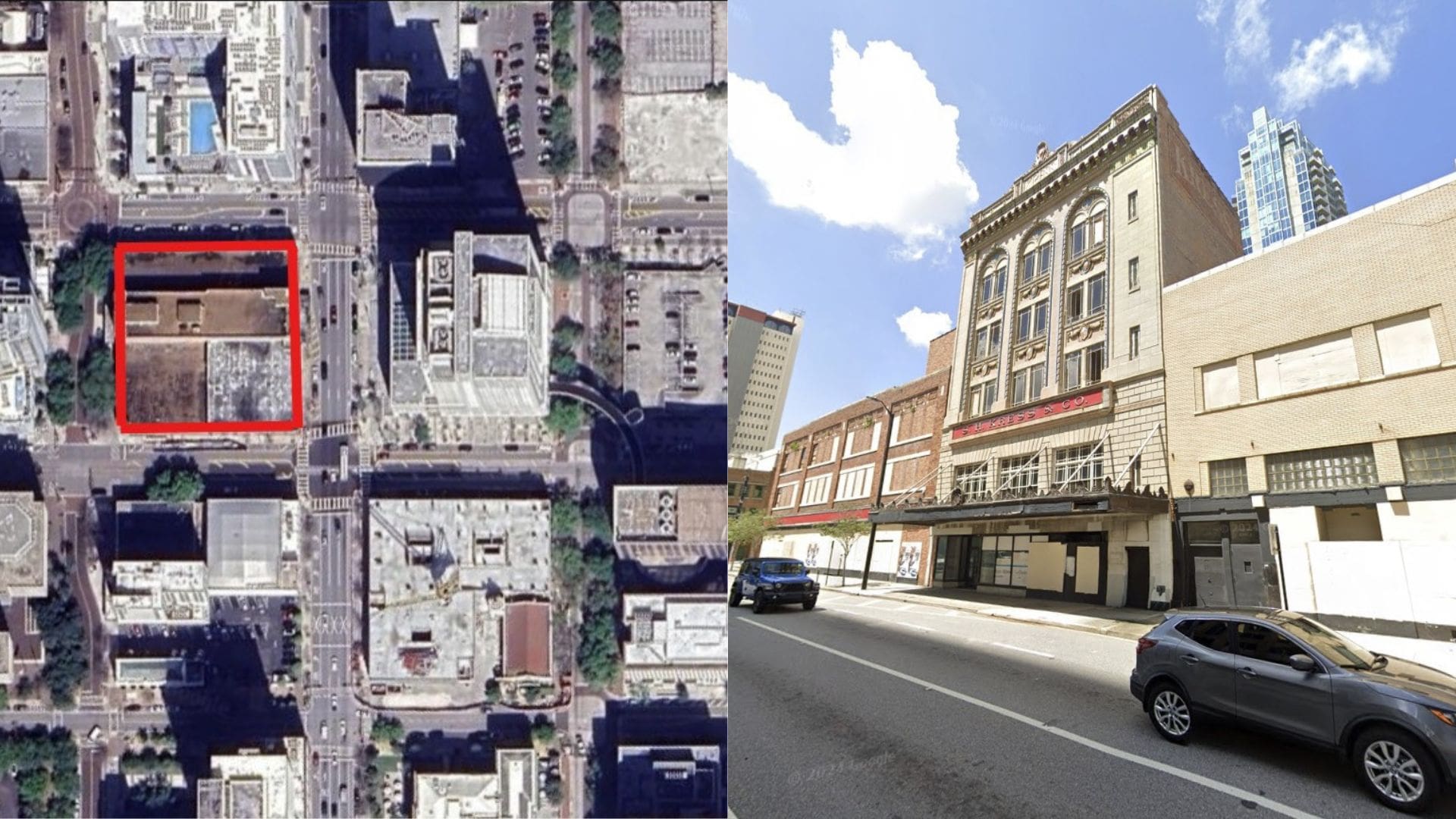 Site context for Elliott Towers, planned by Elliott International.