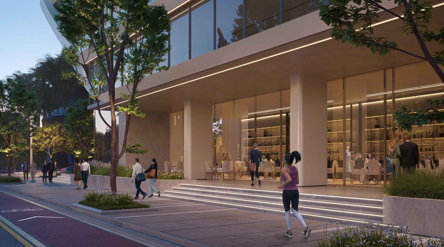 Andare Residences by Pininfarina Continues Towards Targeted 2027 Completion Date 5 Rendering of the proposed pedestrian activation for the tower, located at 521 East Las Olas Boulevard.
