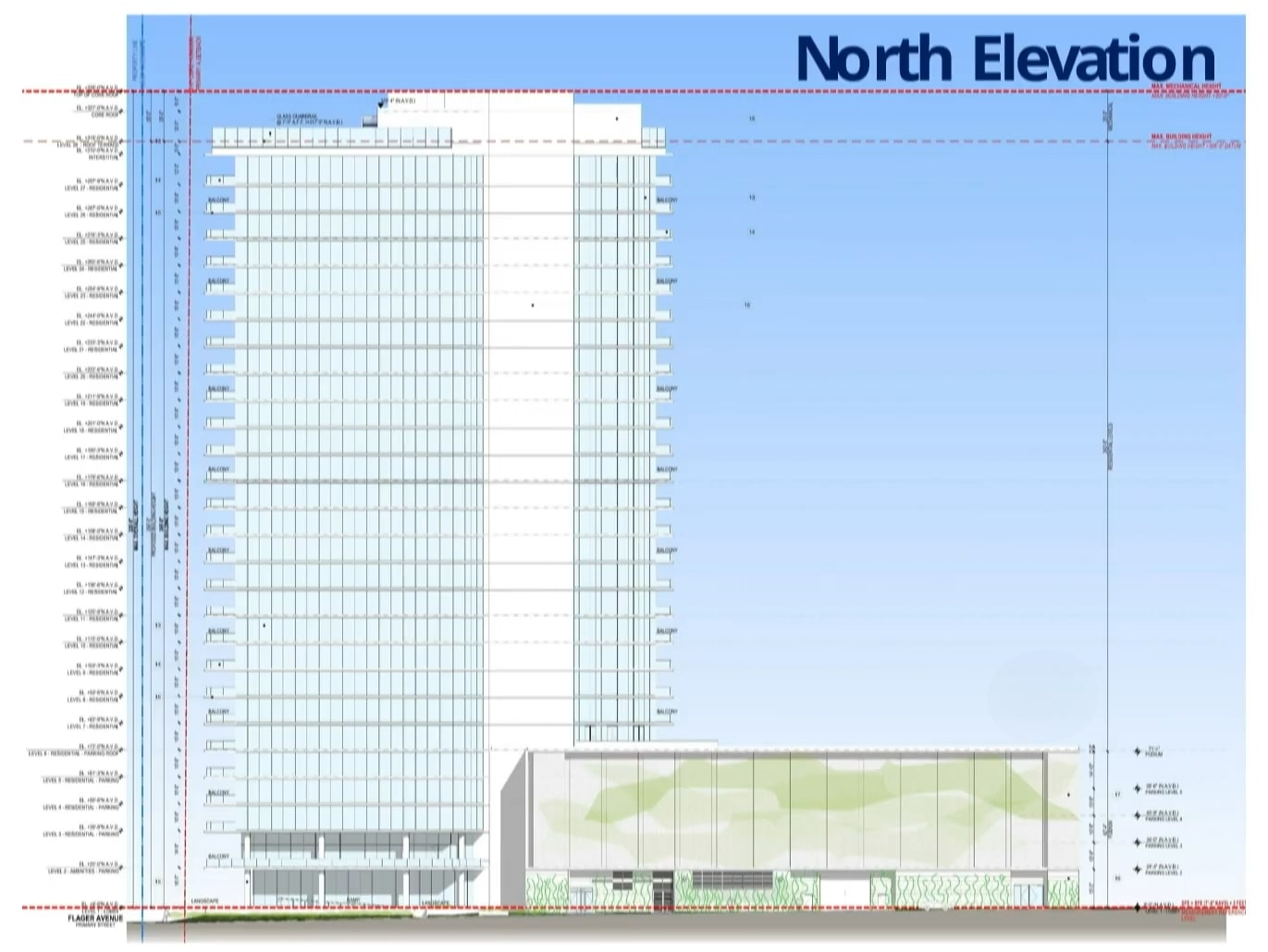 West Palm Beach's Planning Board Unanimously Approves Related Ross’s Shorecrest Condominium Project 7 Elevation of Shorecrest.