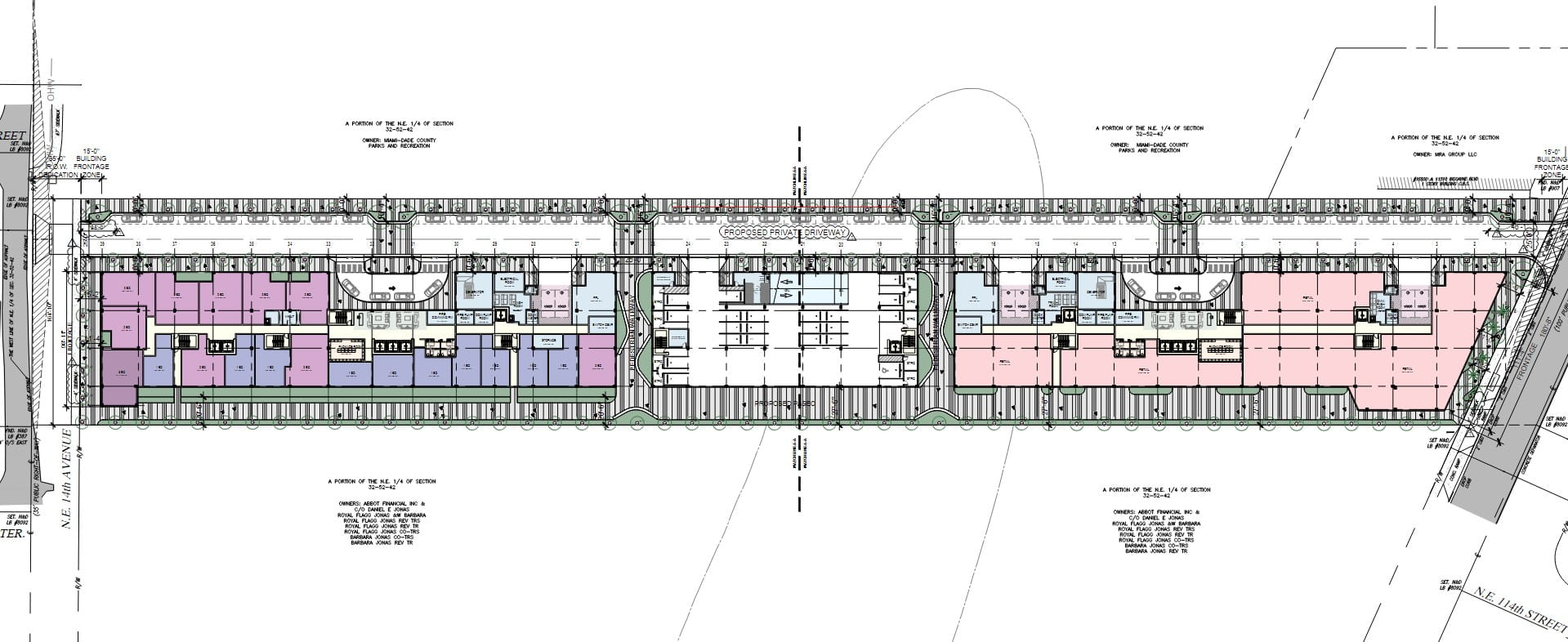 Proposed site plan of Biscayne Shores.
