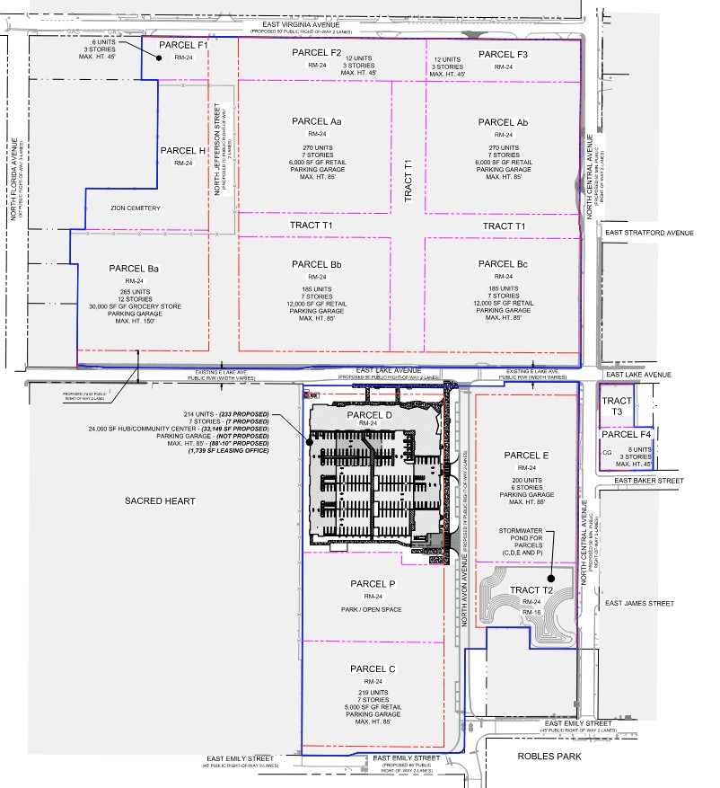 A map of the district's final buildout.