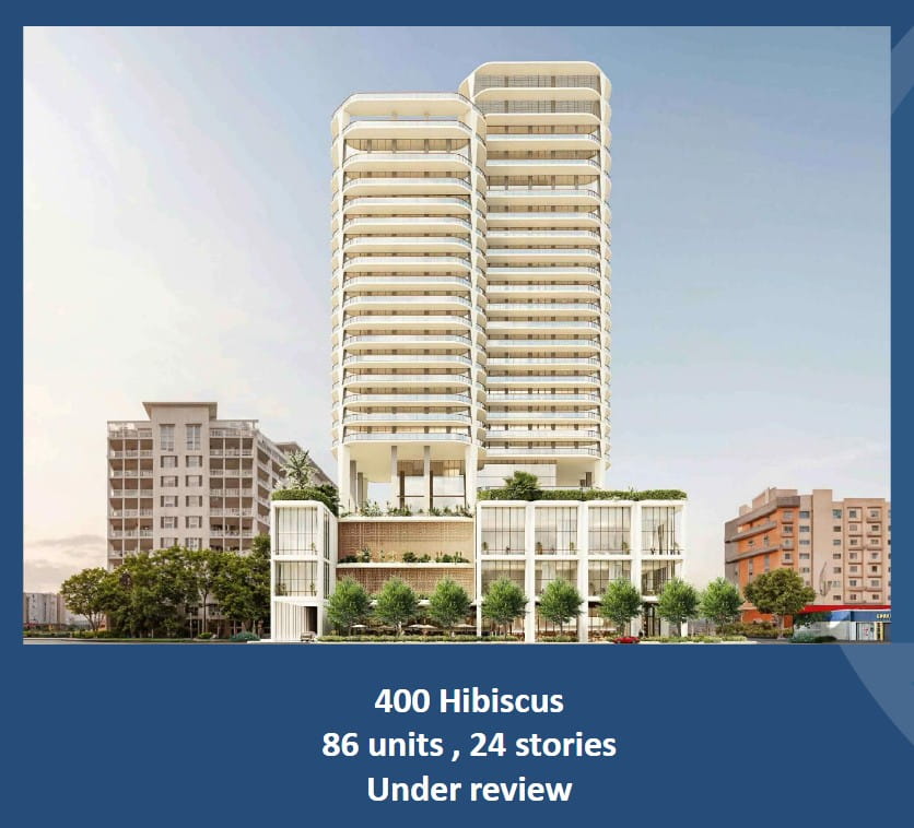 Unreleased renderings showcased for a new project at 400 Hibiscus.