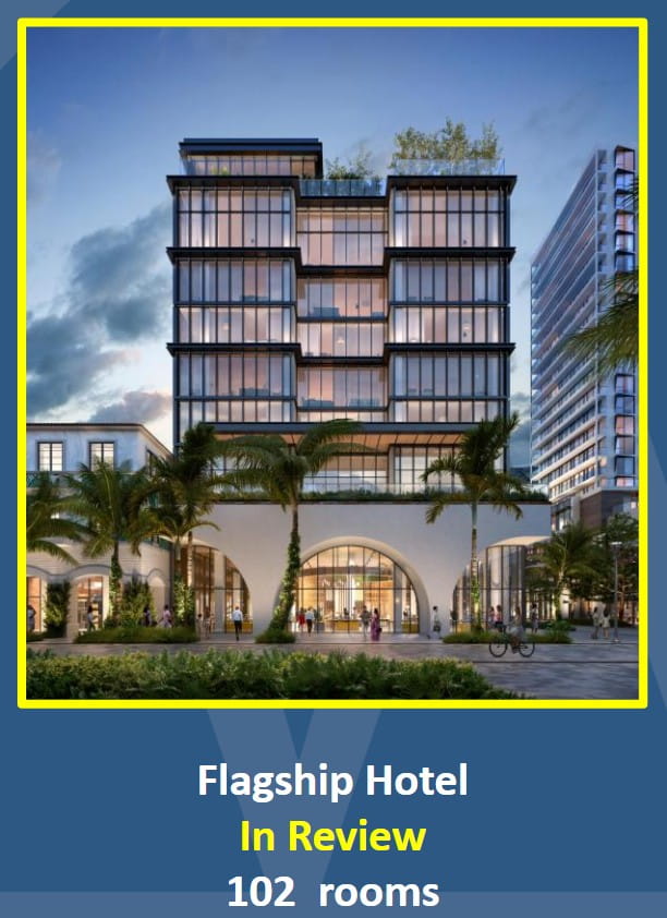 Plans for a new hotel in Related Ross's City Place development.