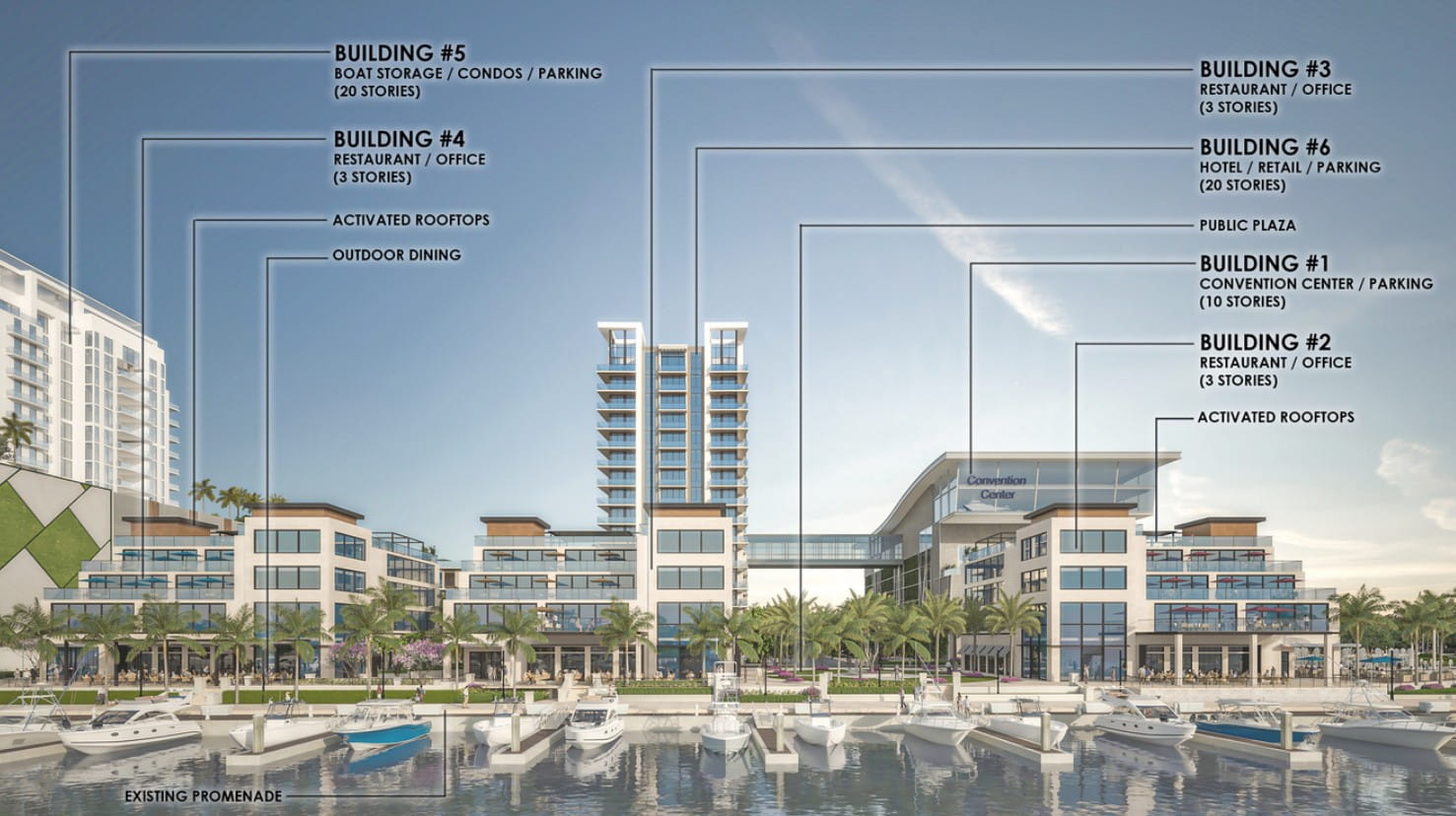 A rendering of Forest Development's plan for Marina Village's Phase Two.