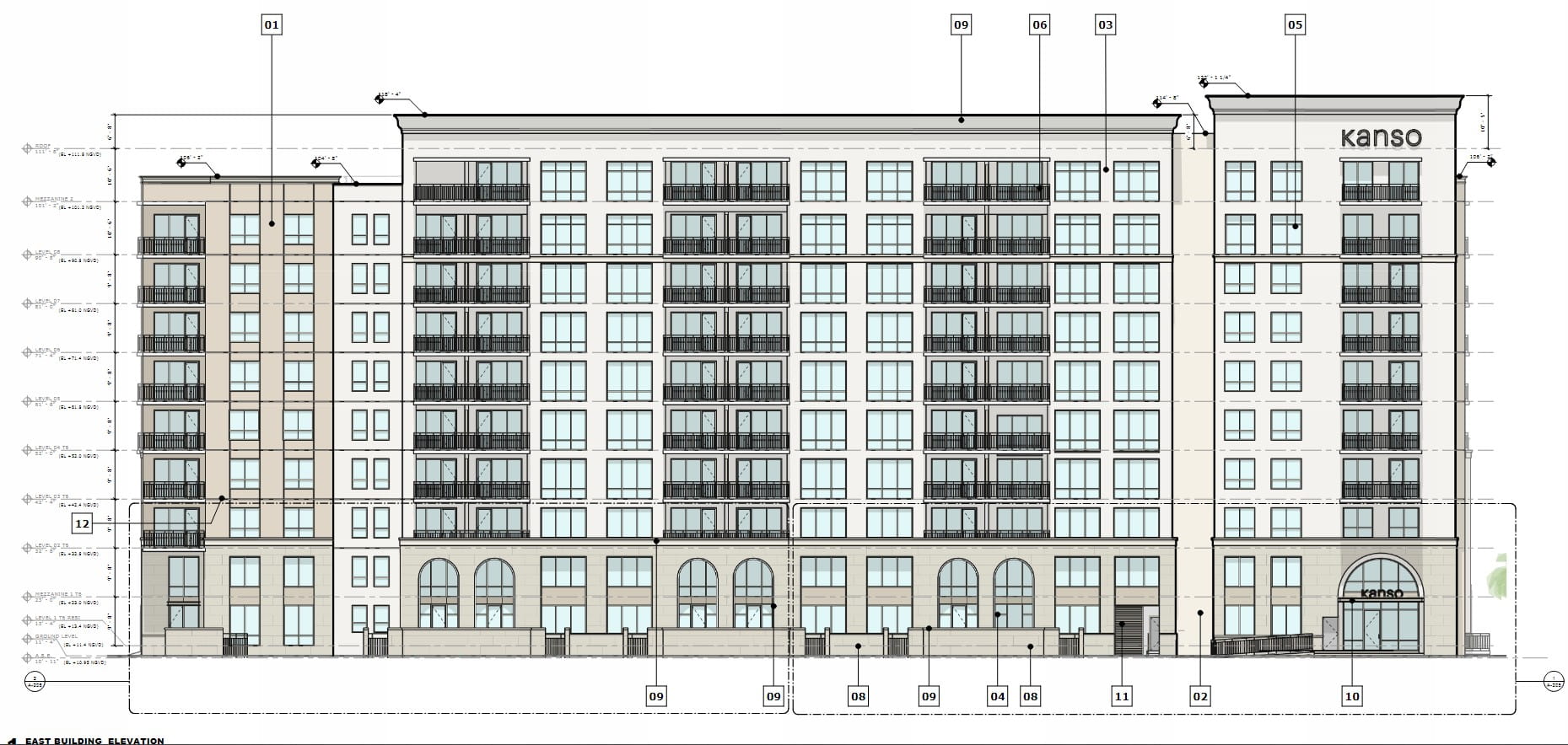 Elevations for the structure located at 2340 SW 32nd Avenue.