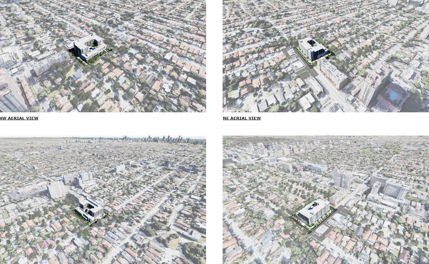 Aerial renderings of Kanso Coral Way by Avalon Bay Communities.