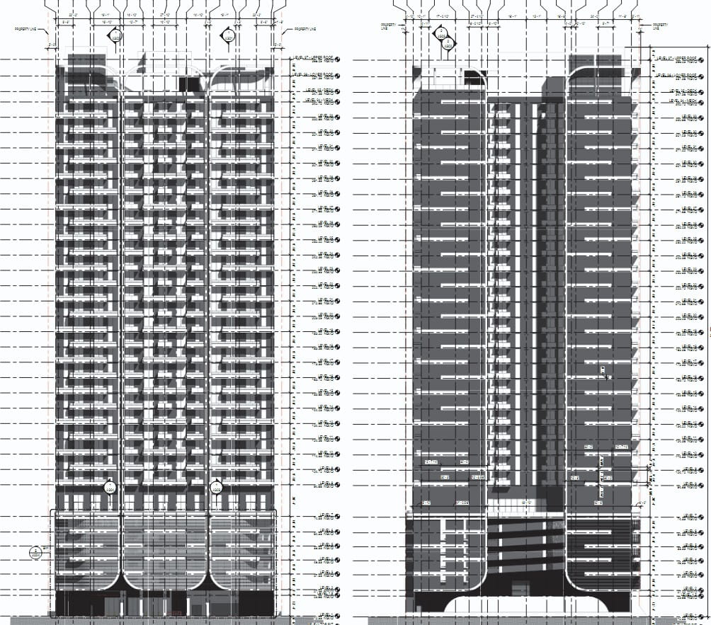 Elevations of the House of Wellness.