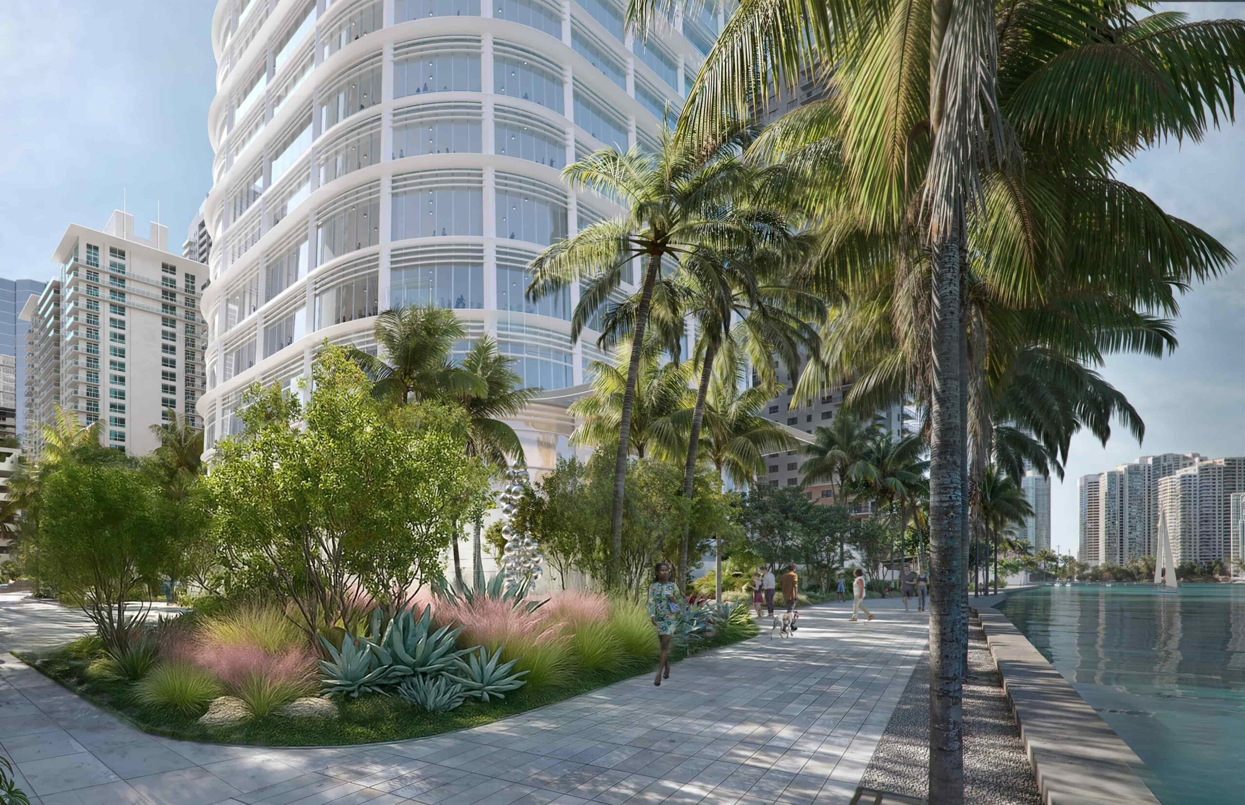 Proposed baywalk segment day rendering.