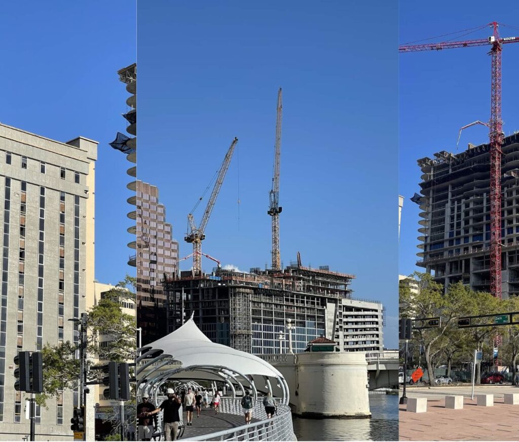 Construction Advances at Three Major Development Sites in Downtown Tampa