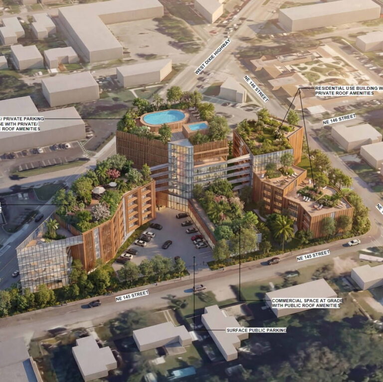 9-Story Modern Apartment Building Proposed at 14501 W Dixie Highway in Miami-Dade