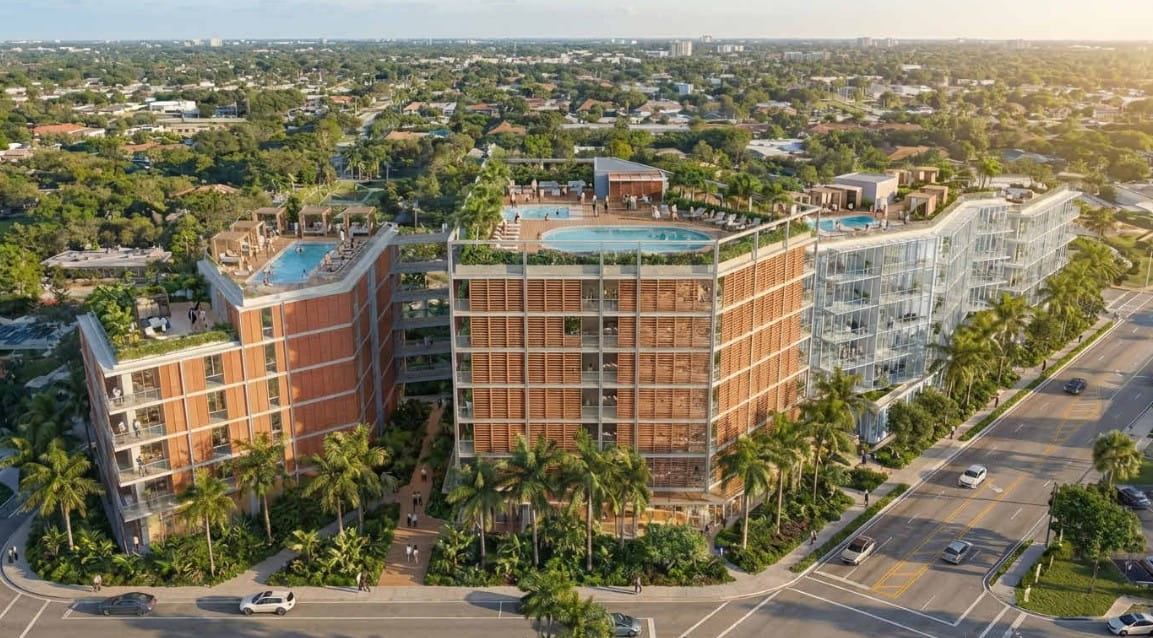 9-Story Modern Apartment Building Proposed at 14501 W Dixie Highway in Miami-Dade