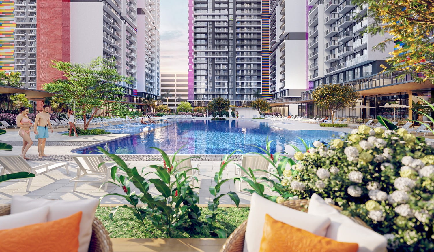 Pool and outdoor lounge space planned for Hue Hub.