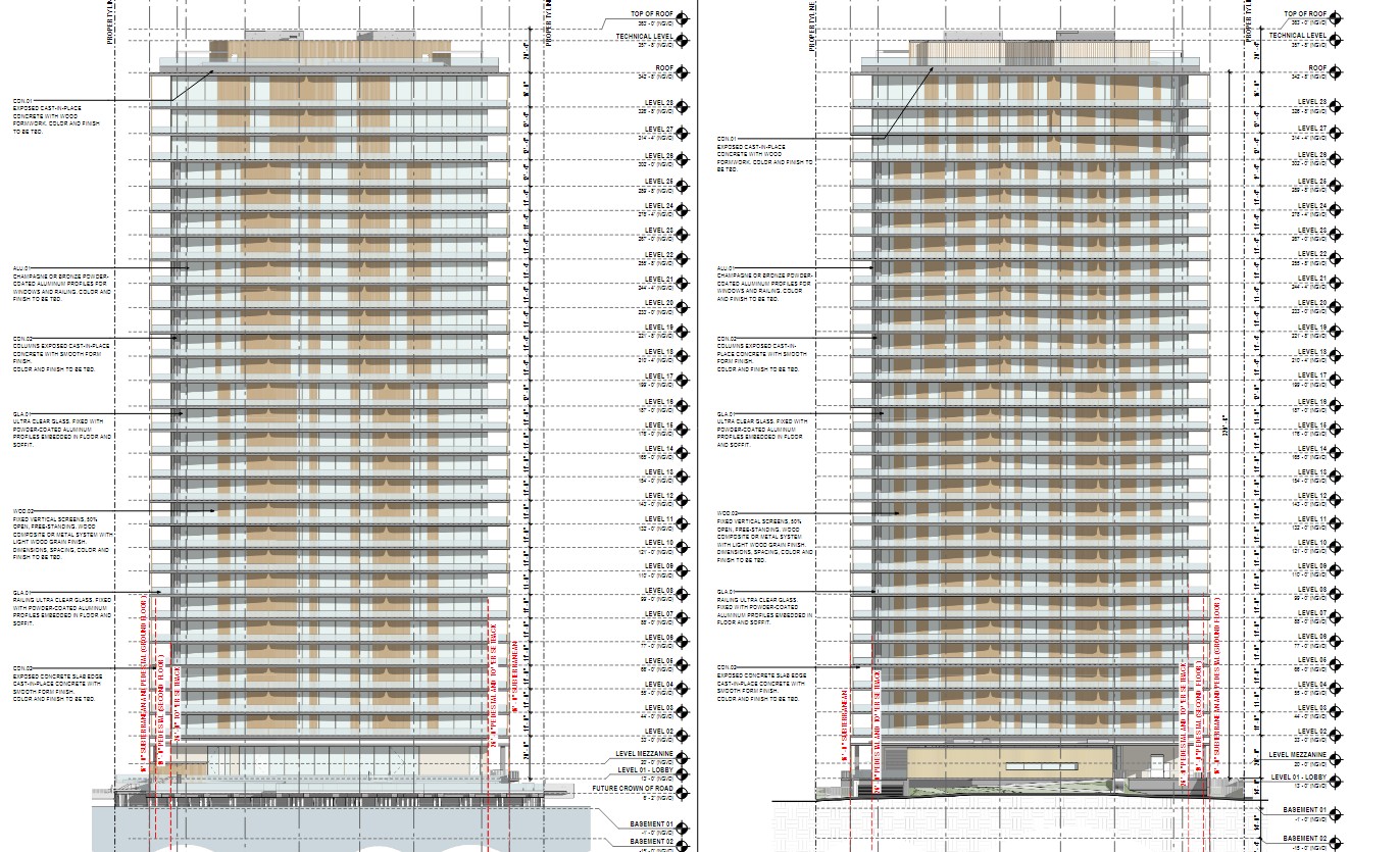 Elevations of 1250 West Avenue.