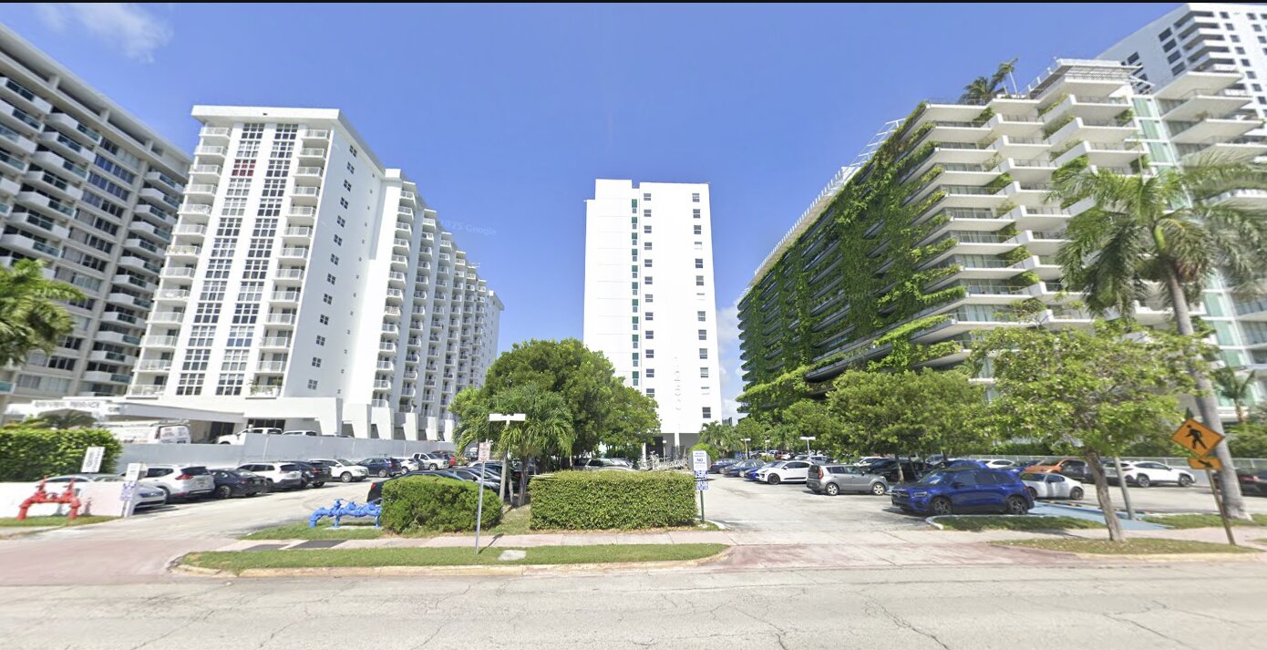 The current condo standing at 1250 West Avenue, with demolition work occurring soon.