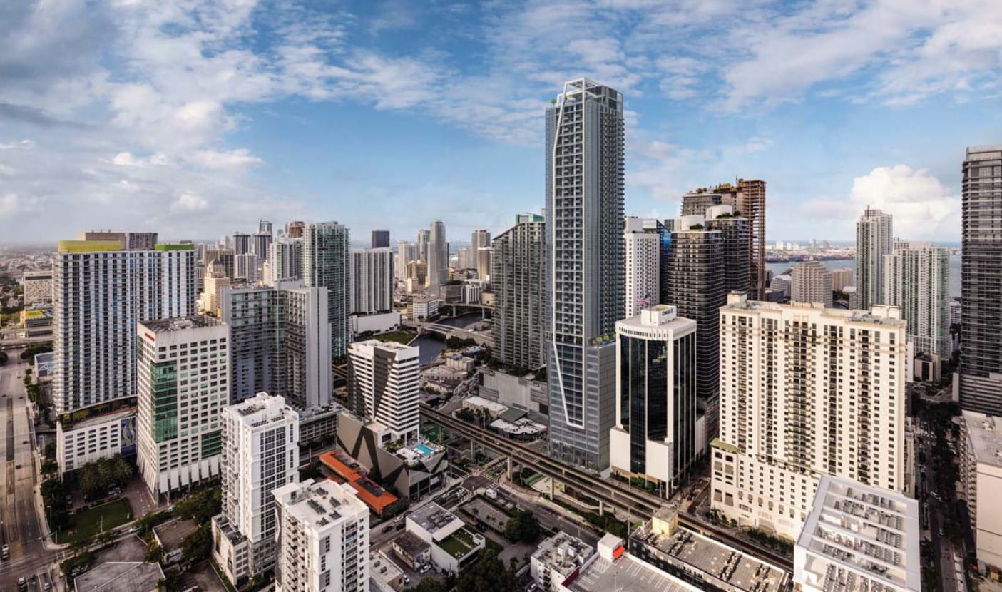 Rendering of Brickell Gateway, which does not reflect new changes.