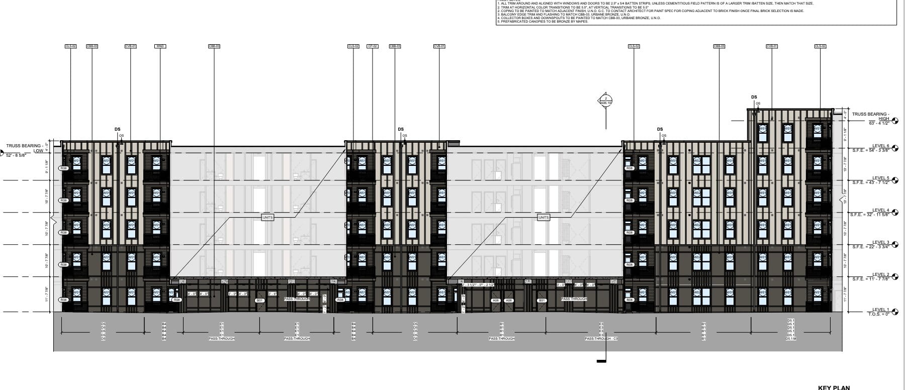 Elevation of the project, located at 2700 University Square Dr.