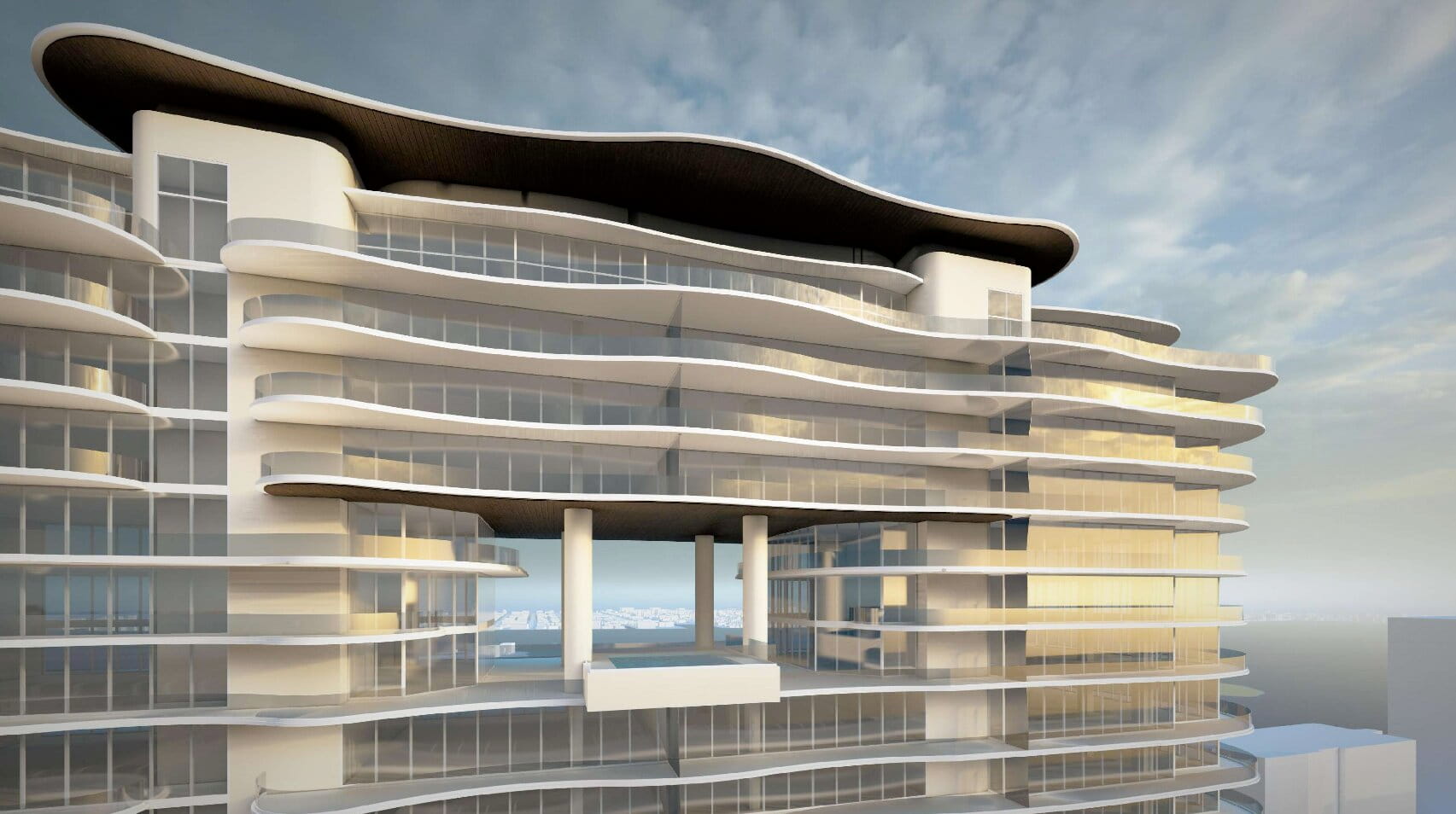 Proposed amenity floor and upper floors of 7913 and 7915 West Drive.