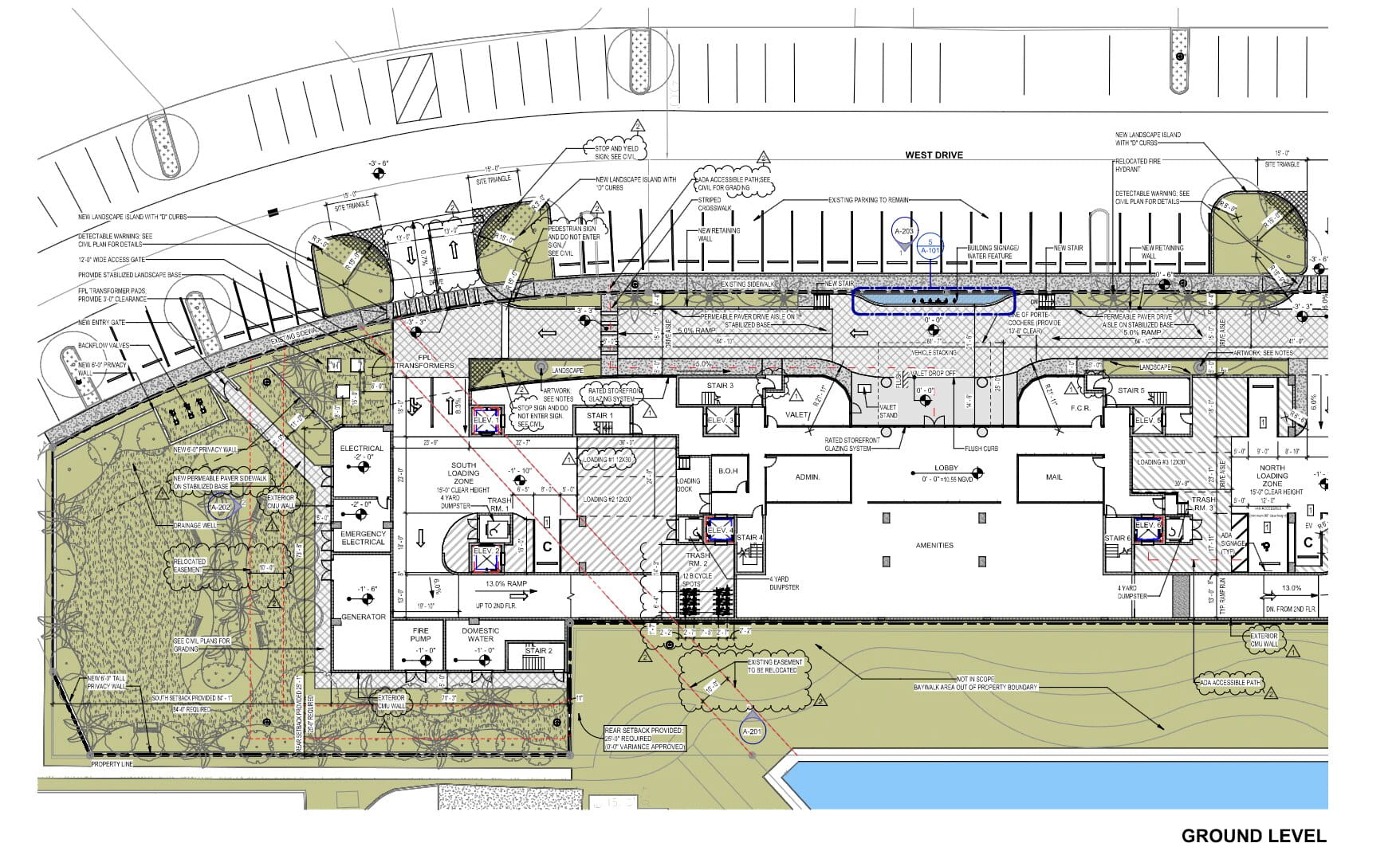 Site plan of the development.