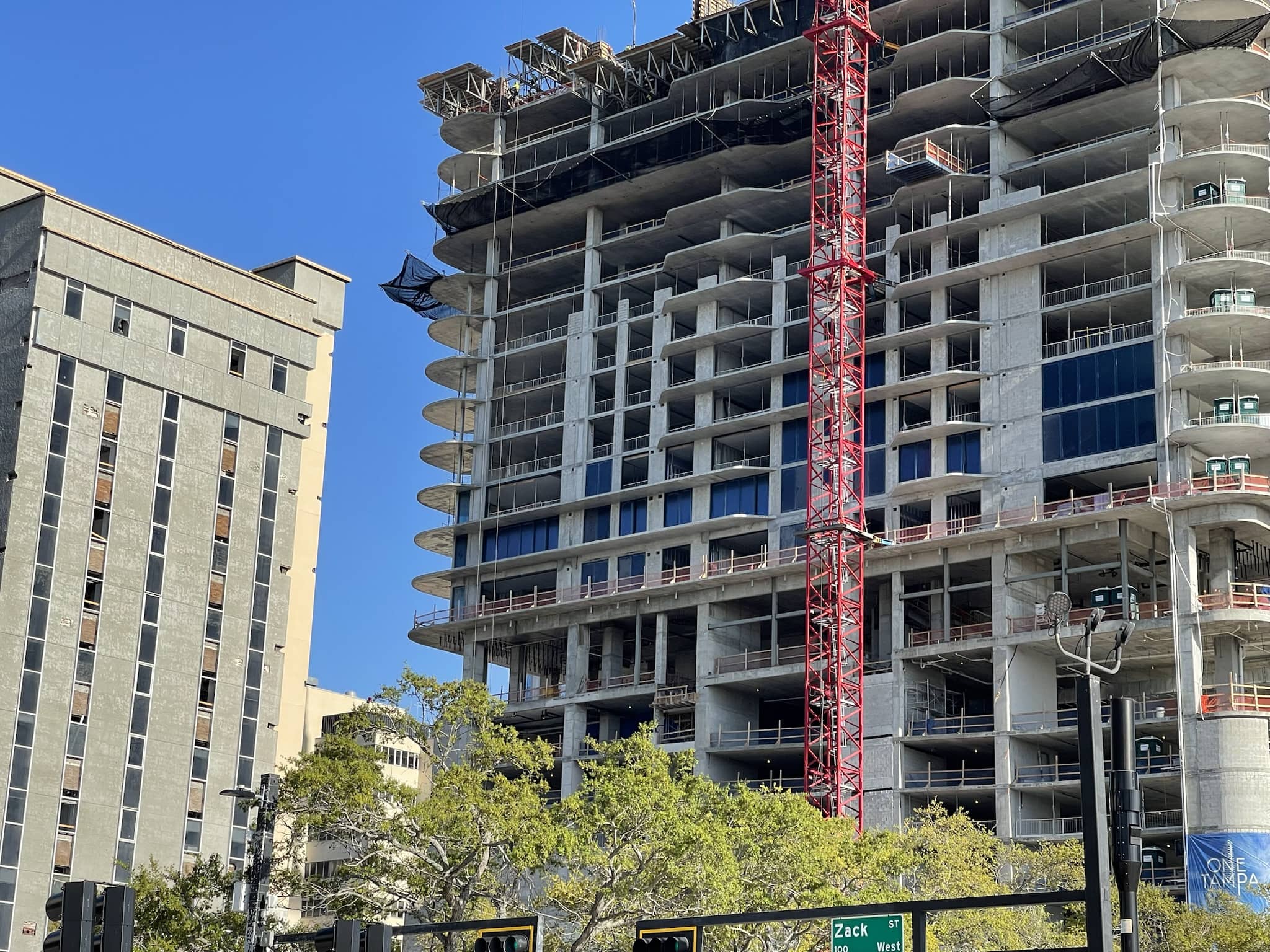 Construction Advances at Three Major Development Sites in Downtown Tampa