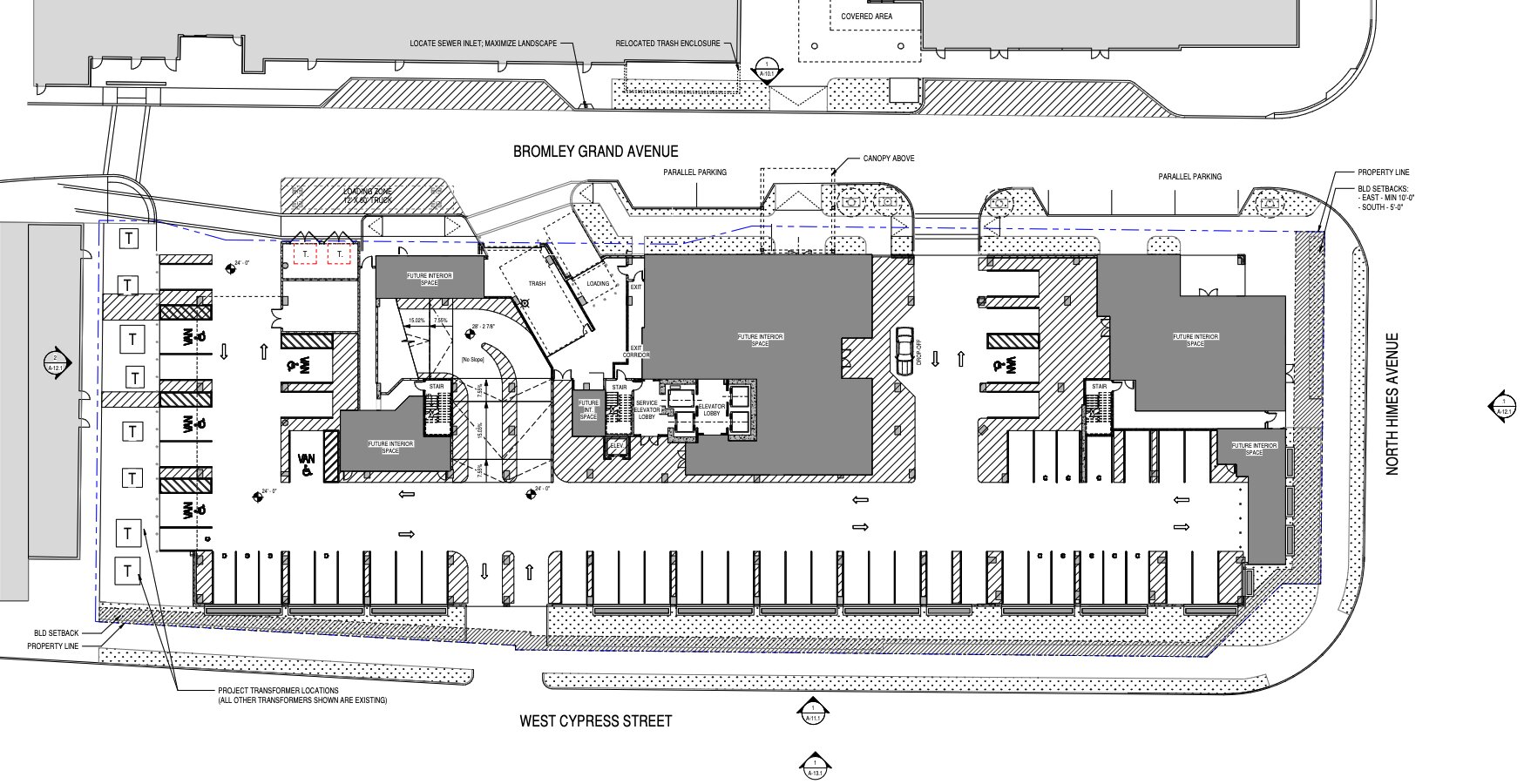Site plan of the development.