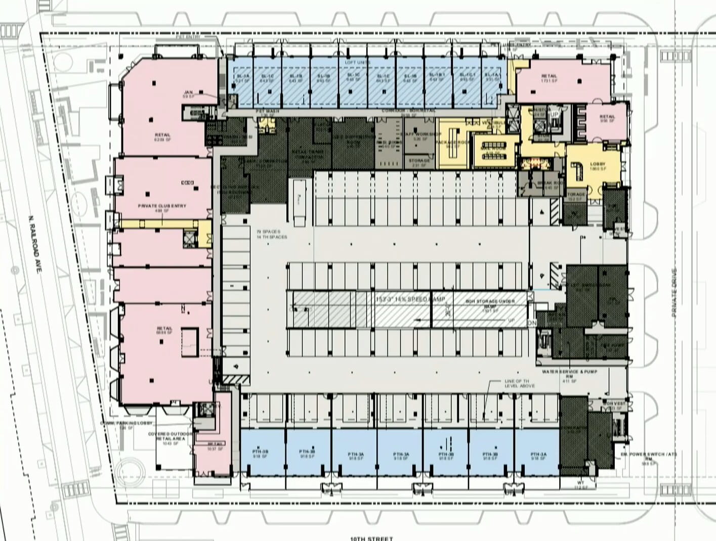 Site plan of the development.