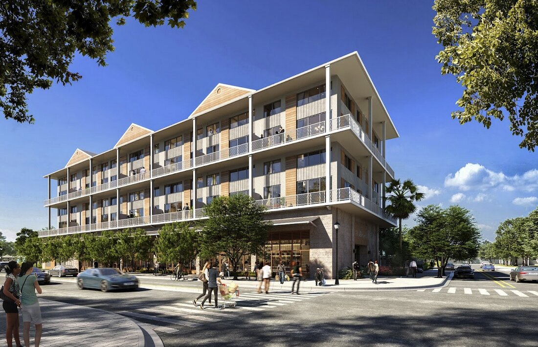 Moss Construction Tops Out Elemi at Grove Village Phase 2, Planned to Add 27 Apartments