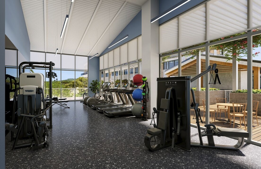 Proposed gym, an amenity for residents.