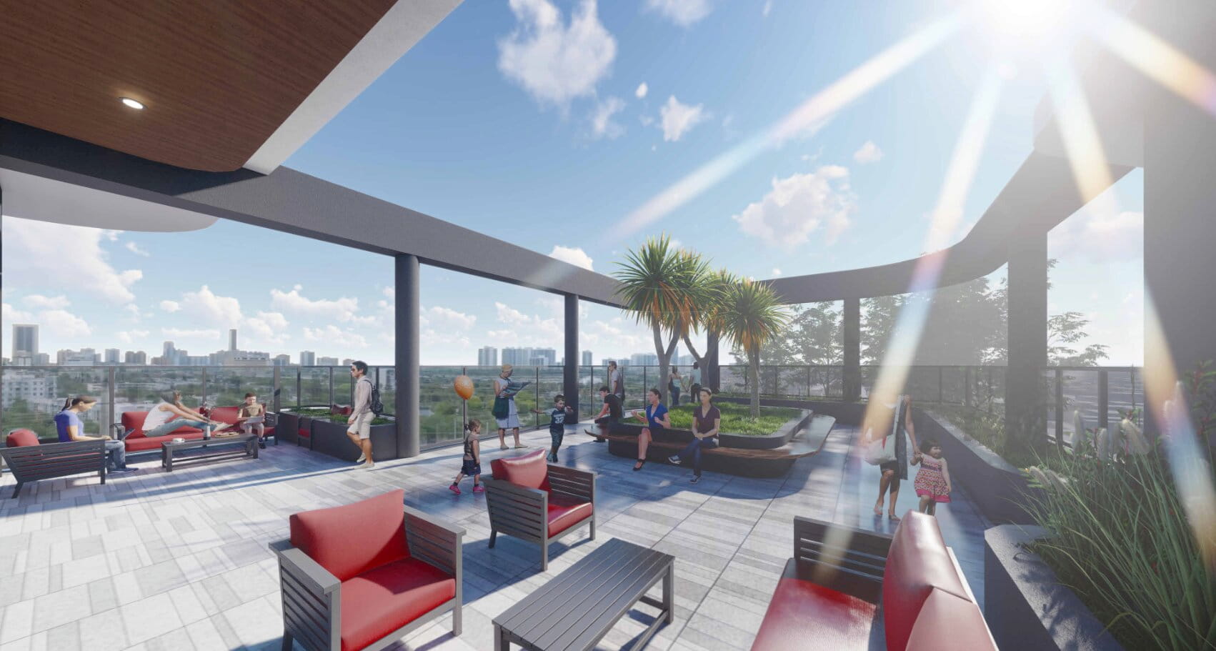 The proposed rooftop terrace, mandated by the CRA.