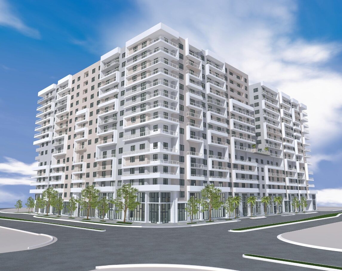 Updated renderings of Keystone Midway, proposed by Keystone Holdings. Designed by FormGroup Architects.