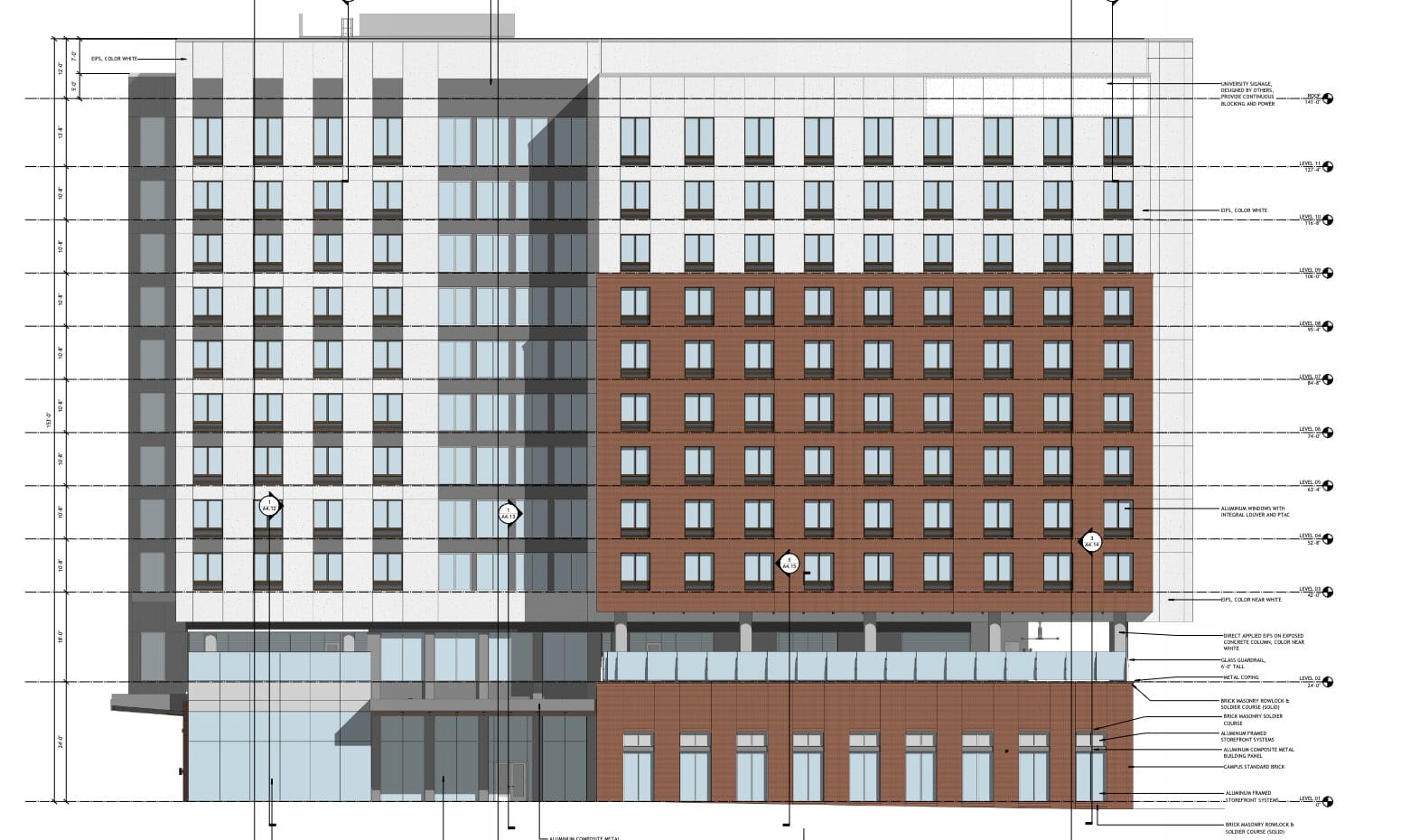 Elevation of the development.