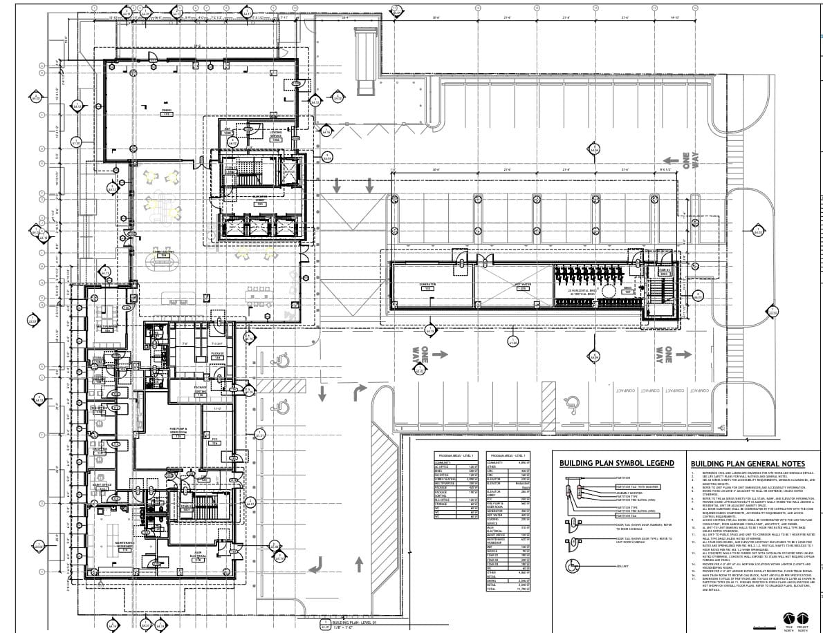 Site plan of the development, showcasing ground floor uses.