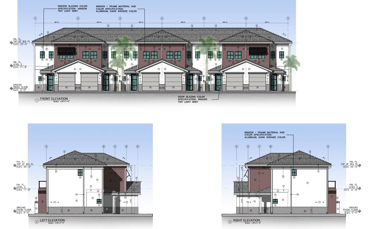 Elevations of the